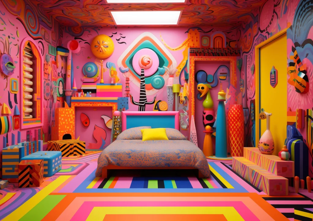 habitación temática de colores