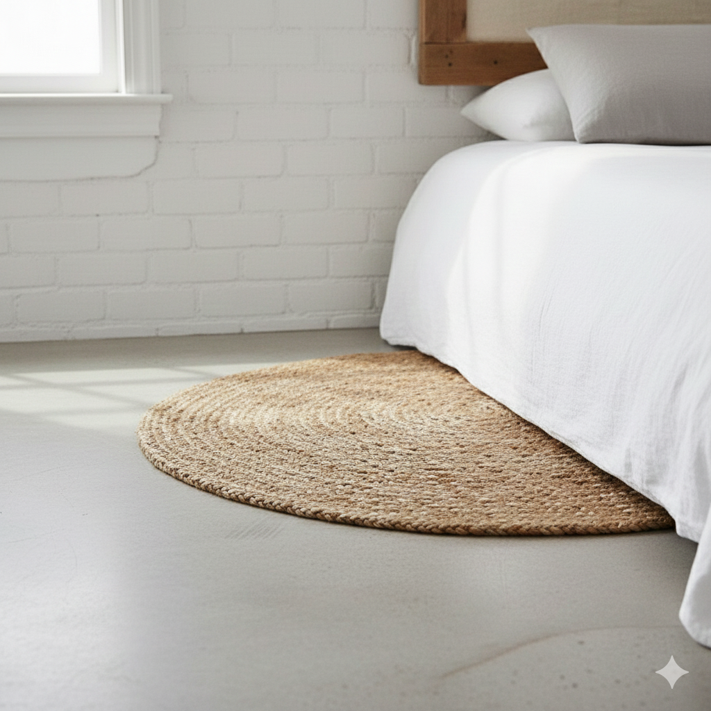 alfombrilla sostenible fabricada con yute